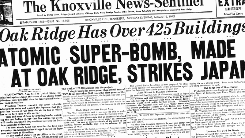 The Knoxville News-Sentinal - August 6, 1945